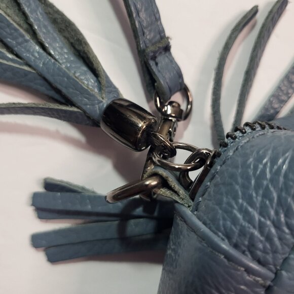 Flordariso Italian Genuine Leather Bag Blue - Picture 5 of 13